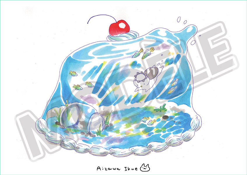 Kappa & Gelée - Illustration A4 par Ikue Aizawa