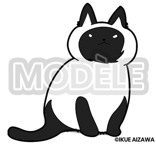 Pin's Chat Noir & Blanc par Ikue Aizawa (Précommande)