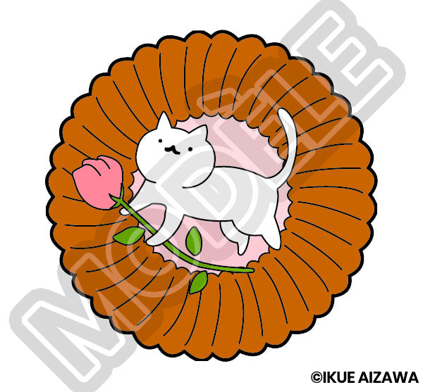 Pin's Chat Sablé Cœur à la fraise par Ikue Aizawa (Précommande)