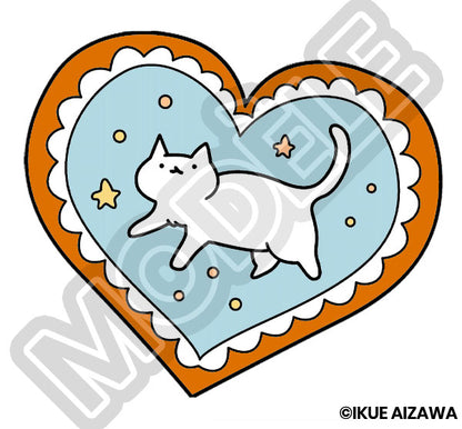 Pin's Chat Sablé en Cœur par Ikue Aizawa (Précommande)