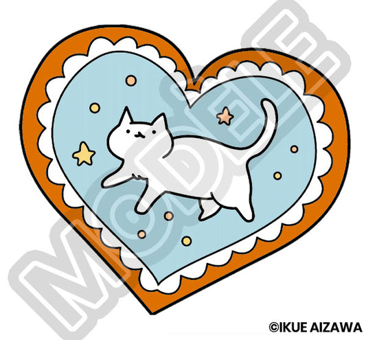 Pin's Chat Sablé en Cœur par Ikue Aizawa (Précommande)