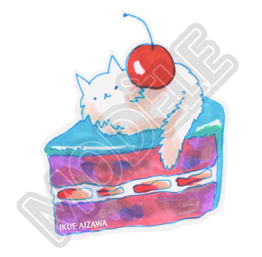 Sticker Chat Gâteau par Ikue Aizawa (Précommande)